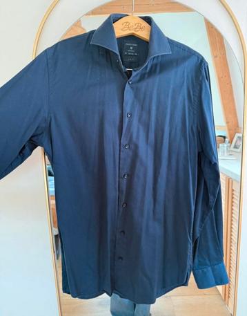 Heren overhemd maat 39 / M donkerblauw, profuomo, slim fit beschikbaar voor biedingen