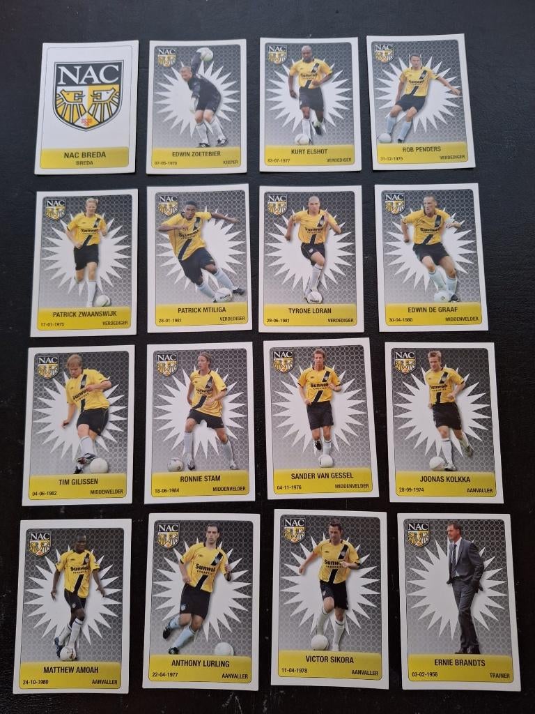 Complete set kaarten NAC Breda 2007-08, Ophalen of Verzenden, Zo goed als nieuw, NAC Breda, Poster, Plaatje of Sticker