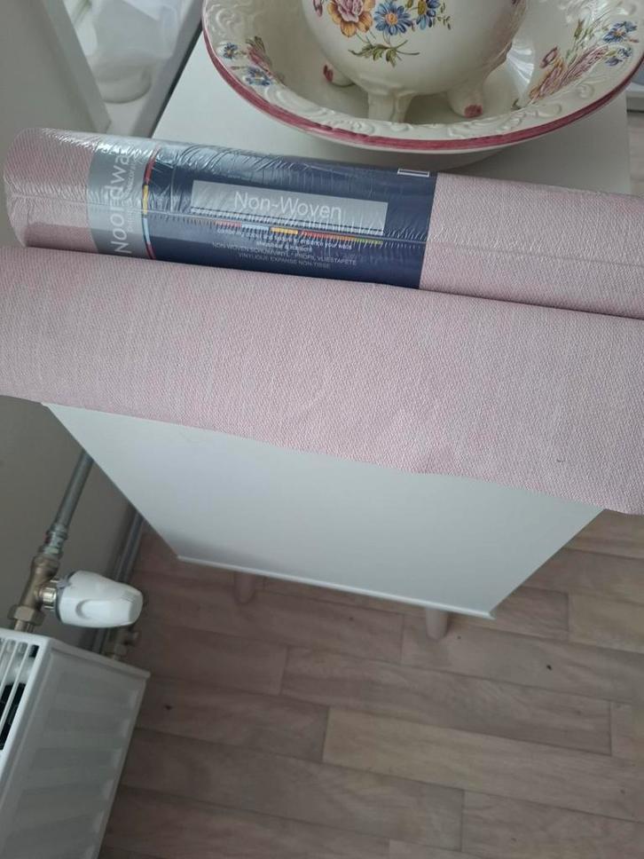 Roze Non-Woven Behang, Huis en Inrichting, Stoffering | Behang, Roze, minder dan 10 m², Ophalen of Verzenden