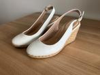 Witte espadrilles met sleehak Dune maat 38, Wit, Ophalen of Verzenden, Zo goed als nieuw, Espadrilles of Moccasins