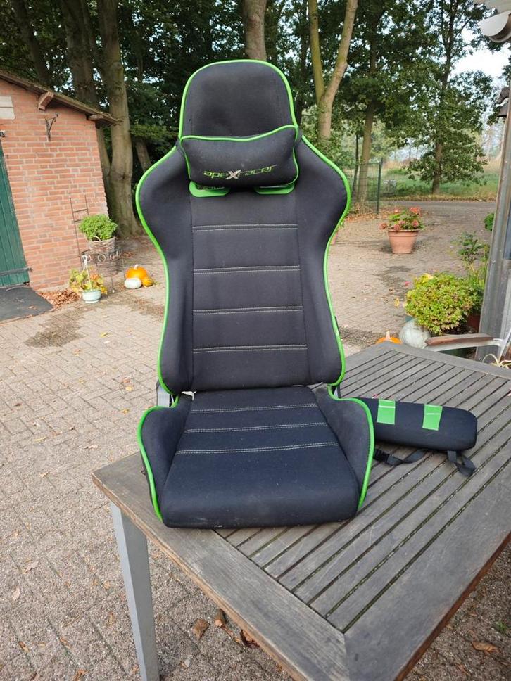 Gaming stoel, Huis en Inrichting, Stoelen, Gebruikt, Eén, Overige materialen, Zwart, Ophalen