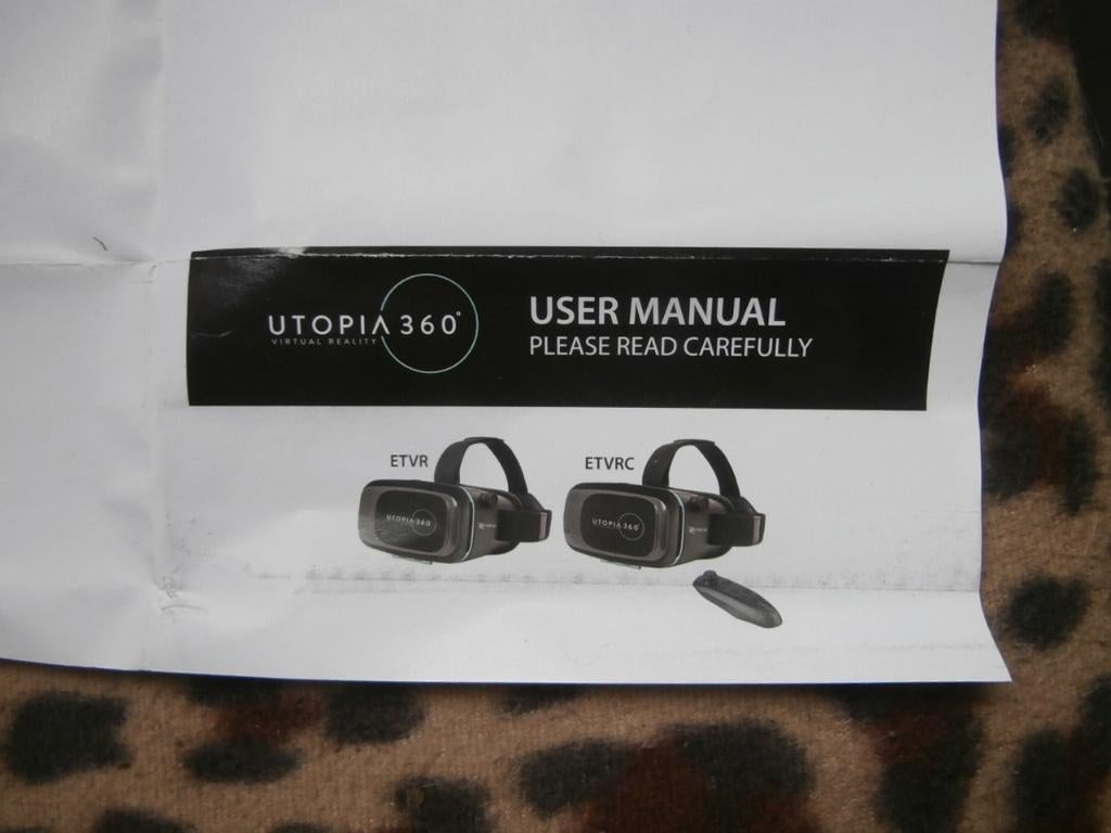 3d bril viewer Utopia 360 viewer vr bril virtual reality, Ophalen of Verzenden, Zo goed als nieuw