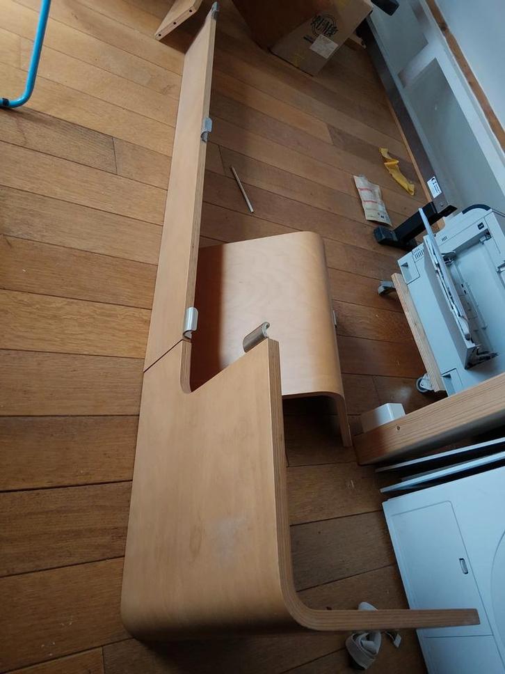 Auping Auronde hoofdeind met tafeltjes, Huis en Inrichting, Slaapkamer | Bedden, Gebruikt, Bruin, Ophalen