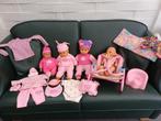 Baby born pop 4 poppen babies en kledingstukken wieg, Ophalen, Zo goed als nieuw, Babypop