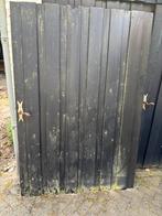 Brede schuttingdeur gegalvaniseerd, Tuin en Terras, Ophalen, Gebruikt, 100 tot 150 cm, Draaipoort
