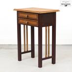 Antieke Art Deco Nouveau bijzettafel met lades, Ophalen, Gebruikt, Rechthoekig, Hout