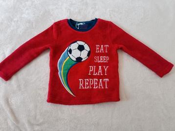 Kinderkleding jongens pyjama trui voetbal maat 98