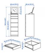 Ladekast met 6 lades, 40 x 123 cm, Huis en Inrichting, Ophalen, Minder dan 50 cm, 5 laden of meer, 100 tot 150 cm