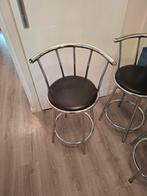 Set van 3 barkrukken met rugleuning, Ophalen, Gebruikt, Met voetsteun, 60 tot 90 cm