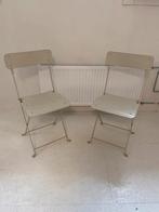 2 beige balkon stoelen, Ophalen, Gebruikt