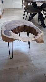 suarhout bijzettafel, Minder dan 55 cm, Suar hout, Rond, Zo goed als nieuw