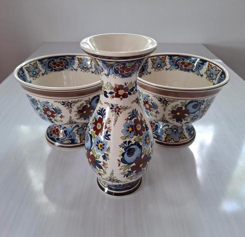 Oud Hollandsch plateel anno 1784 vaas en kommen., Antiek en Kunst, Antiek | Servies los, Ophalen