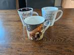 Drie Nieuwe Ongebruikte Drink Bekers/Mokken, Nieuw, Ophalen of Verzenden, Overige stijlen, Kop(pen) en/of Schotel(s)