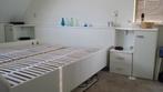 tweepersoonsbed 180x200 wit hout MDF, Ophalen, Verstelbaar, Wit, Tweepersoons