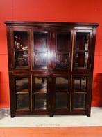 Engelse vitrinekast bibliotheekkast boekenkast, Ophalen, A, A, A