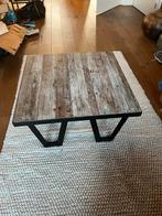 Salontafel oud hout 80 x 80, Gebruikt, 50 tot 100 cm, Vierkant, 50 tot 100 cm