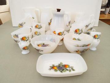 Arcopal - Fruits de France etc. Campingservies / Jena glas beschikbaar voor biedingen