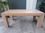 Massief eiken eettafel 180x91, Tuin en Terras, Ophalen, Steigerhout, Eettafel