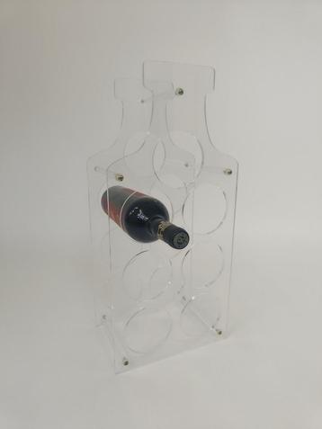Vintage Perspex wijnrek, jaren 70 beschikbaar voor biedingen