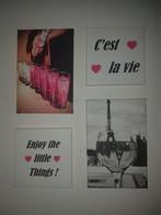 4 canvas schilderijtjes, Ophalen of Verzenden