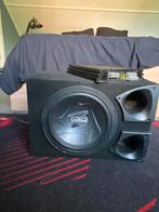 Subwoofer Axton + Crunch versterker, Auto diversen, Ophalen, Zo goed als nieuw