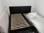Twee zwarte eenpersoonsbedden, Ophalen, 90 cm, Eenpersoons, Zwart