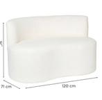 Teddy bankje - 120cm breed, Huis en Inrichting, Minder dan 75 cm, Tweepersoons, Ophalen of Verzenden, Zo goed als nieuw