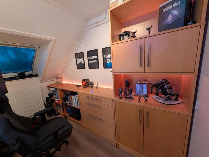 Ikea Effektiv Kantoor Kasten, Huis en Inrichting, Kasten | Roldeurkasten en Archiefkasten, Gebruikt, 200 cm of meer, 200 cm of meer