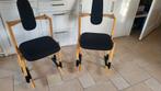 Vintage Danish design Stokke flysit stoelen nette staat, Huis en Inrichting, Stoelen, Ophalen, Hout, Twee, Zwart