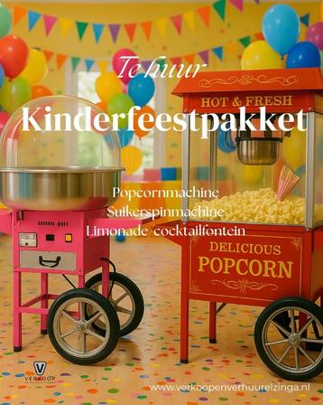 Te huur Limonadefontein, Suikerspinmachine en Popcornmachine beschikbaar voor biedingen