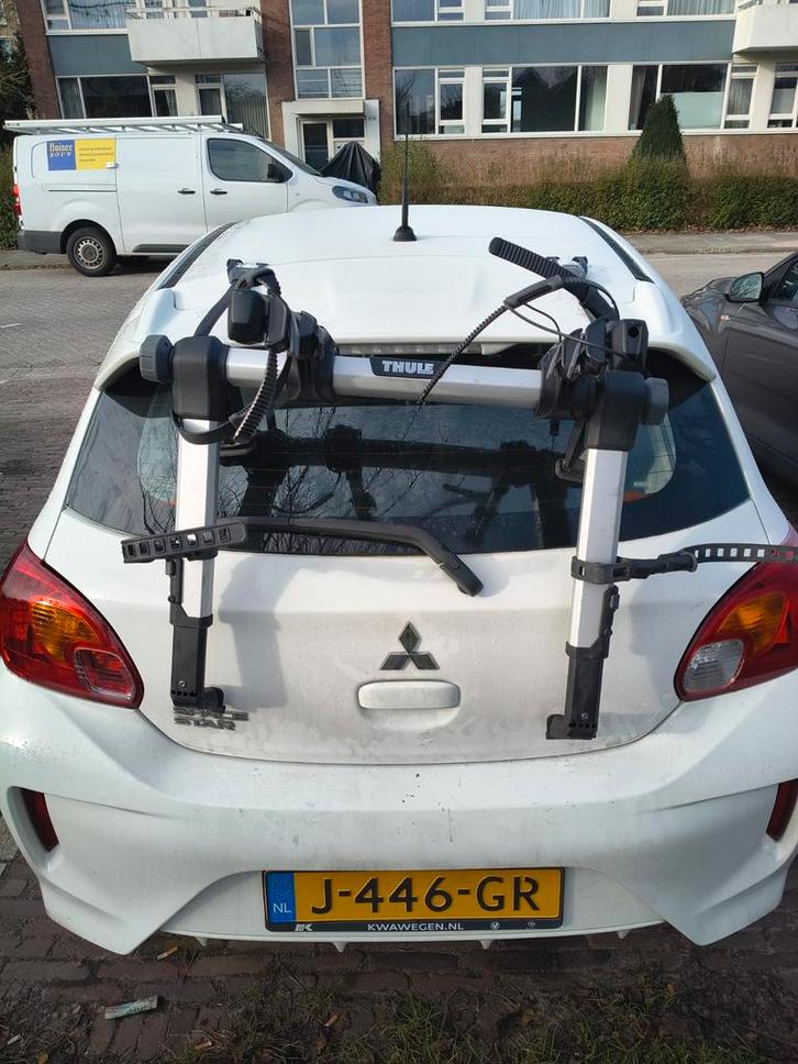 Fietsendrager voor auto - Thule, Auto diversen, Fietsendragers, Gebruikt, Achterklepdrager, 2 fietsen, Ophalen of Verzenden