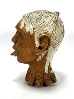 605. Keramisch beeld, vrouwenhoofd met glazuur, 20e/21e eeuw, Antiek en Kunst, Kunst | Beelden en Houtsnijwerken, Ophalen of Verzenden
