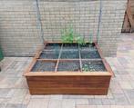 Moestuinbak 130x130 cm hardhout, Ophalen, Zo goed als nieuw, Hout