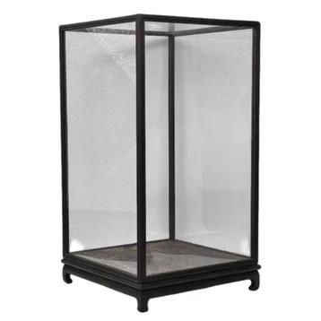 Glazen vierkant/rechthoek vitrine stolp in 3 formaten beschikbaar voor biedingen