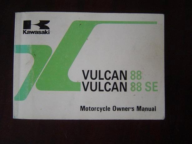 Kawasaki Vulcan 88 SE 1991 motorcycle owner's manual VN1500, Motoren, Handleidingen en Instructieboekjes, Kawasaki, Ophalen of Verzenden
