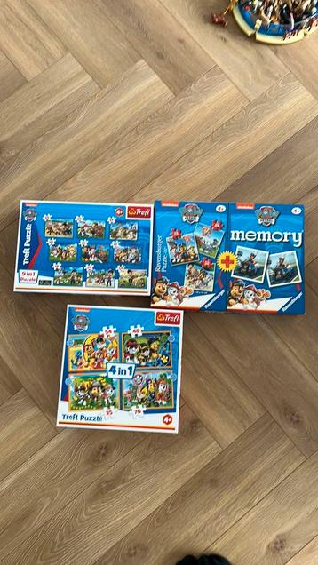 Paw Patrol puzzels en memory beschikbaar voor biedingen
