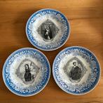 Drie Boch Frères Keramis borden met heiligen, Ophalen of Verzenden