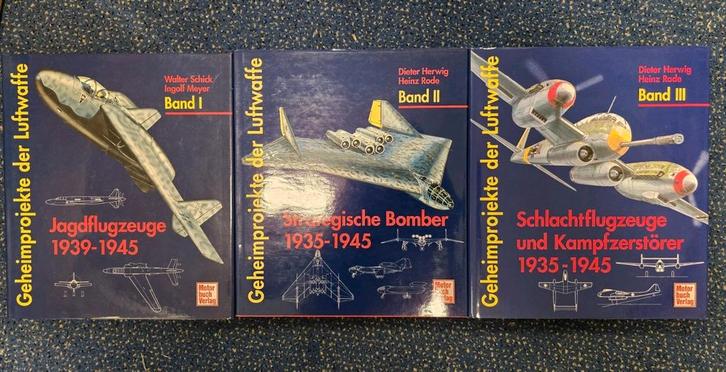 Geheimprojekte der Luftwaffe 3 banden, Verzamelen, Luchtvaart en Vliegtuigspotten, Ophalen of Verzenden