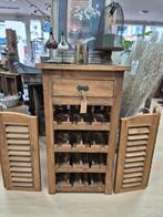 Houten wijnkast met lade, Ophalen, Nieuw, Hout