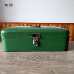 EMAILLE RESEDA GROENE BROODTROMMEL., Antiek en Kunst, Antiek | Emaille, Ophalen of Verzenden