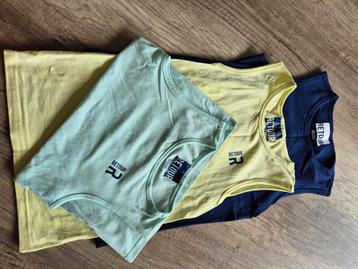 Retour effe hemdjes maat 134-140 blauw geel en mint groen beschikbaar voor biedingen