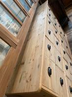 Groot oud grenen ladekast dressoir met 22 lades, Antiek en Kunst, Antiek | Meubels | Kasten, Ophalen