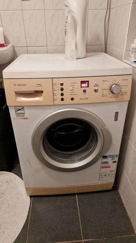Gratis Bosch Maxx 7 VarioPerfect Wasmachine, Witgoed en Apparatuur, Wasmachines, Gebruikt, Voorlader, 6 tot 8 kg, 85 tot 90 cm