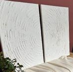 Textured art duo 2x inclusief lijst (t.w.v. €20 per stuk), Ophalen of Verzenden