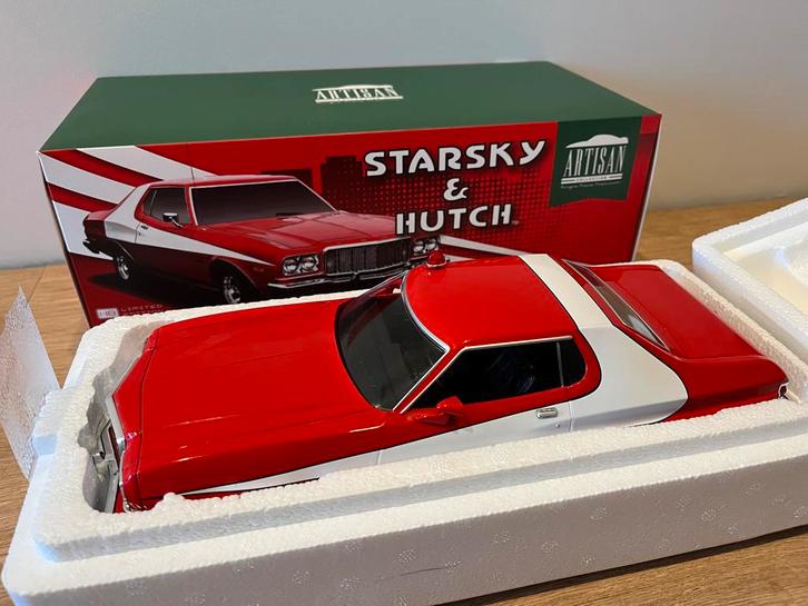 1:18 Greenlight Ford Gran Torino Starsky & Hutch, Hobby en Vrije tijd, Modelauto's | 1:18, Zo goed als nieuw, Auto, Overige merken
