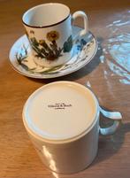 2 koppen DE Villeroy & Boch Botanica + 1 schotel, Ophalen of Verzenden, Zo goed als nieuw, Kop en/of schotel