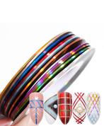 30 stuks Striping Tape voor nagels/nail art., Blauw, ., Nieuw, Ophalen of Verzenden