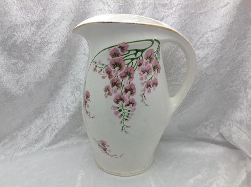 Prachtige kan met sierlijk bloemmotief, Soc. Céramique, Antiek en Kunst, Antiek | Keramiek en Aardewerk, Ophalen of Verzenden