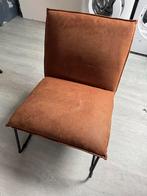 Cognac/bruine fauteuil/stoel Leen Bakker James, Huis en Inrichting, Stoelen, Ophalen, Gebruikt, Bruin, Eén