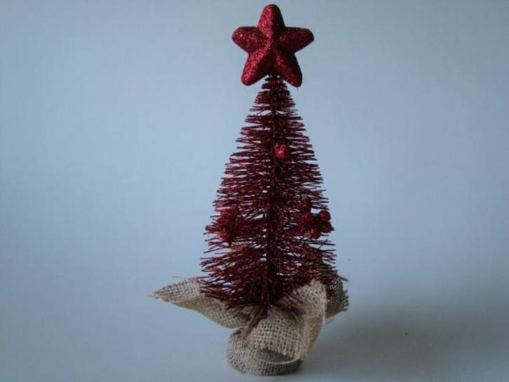 Mini kerstboom rood in zak p/st., Huis en Inrichting, Woonaccessoires | Overige, Nieuw, Ophalen of Verzenden